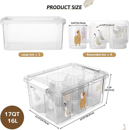 loobuu 17QT Plastic Storage Bins - Image 2