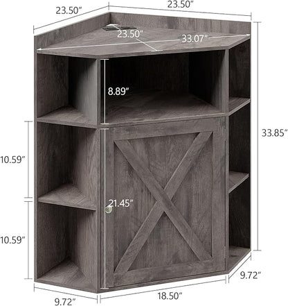 Vabches Corner Cabinet, Corner Storage Shelf - Image 2