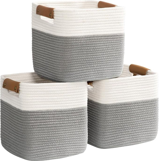 danpinera 3 Pack 11"x11" Woven Basket by danpinera