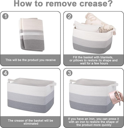 OIAHOMY Rectangle Woven Storage Basket - Image 6