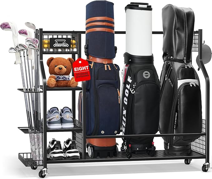 Golf Bag Storage Garage Organizer, Golf Bag Storage Stand and Other Golfing by Unknown