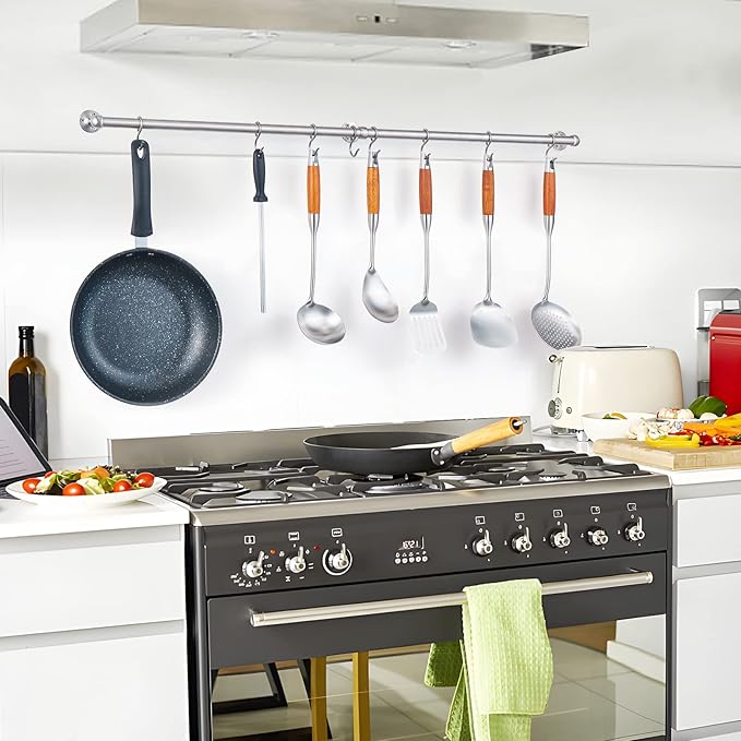 ROTHLEY Hanging Pot Rack Hanger: 39.4 Inch Stainless Steel Pot and Pan Hanger - Image 3