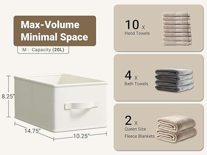 3 Pack Fabric Storage Bins for Shelves | 14¾" L*10¼" W*8¼" H Closet Storage - Image 3