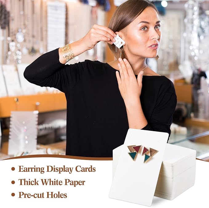 Blulu 31 Pack Wooden Earring Display Stand 7 Slots jewelry Display Holder - Image 5