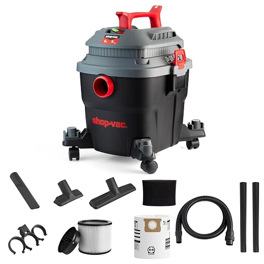 Shop-Vac 6 Gallon 5 Peak HP Wet/Dry Vacuum, Portable Shop Vacuum by Shop-Vac