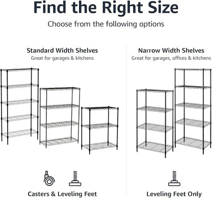 Amazon Basics 5-Shelf Adjustable Heavy Duty Steel Wire Rack Storage Shelving - Image 6
