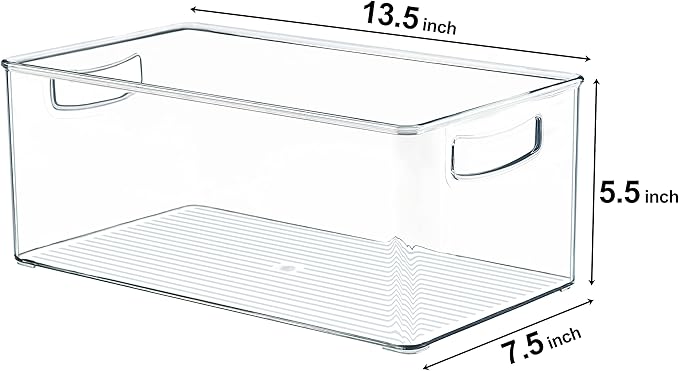 Hudgan 2 Pack Straight Sides Stackable Pantry Organizer Bins - Image 4