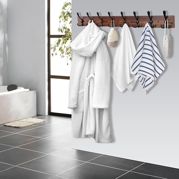 32.2'' Large Coat Rack Wall Mount Coat Hooks Coat Hanger - Image 5