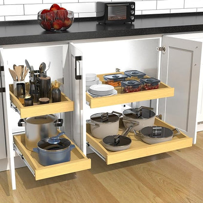 2 Tier Pull Out Cabinet Organizer - Image 6