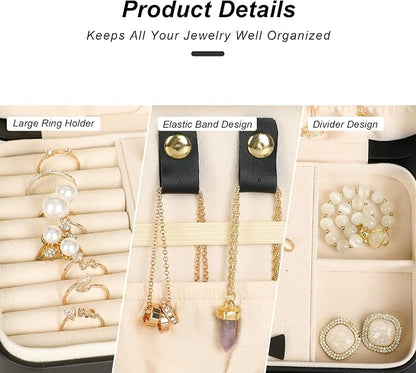 Small Jewelry Box, Travel Jewelry Case Portable Jewelry Boxes - Image 4