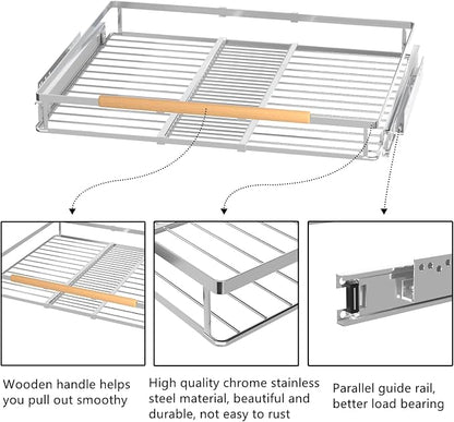 Large Pull Out Kitchen Cabinet Organizer, 22.7''-39.8''Width, Heavy Duty Slide - Image 5