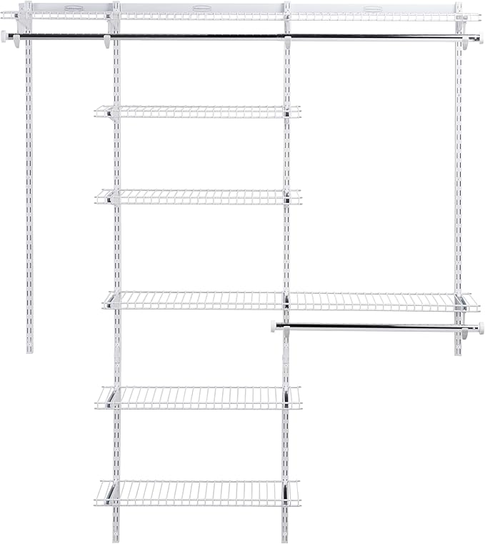 Rubbermaid Configurations Deluxe Custom Closet Kit 3-6 Ft. Adjustable Metal by Rubbermaid