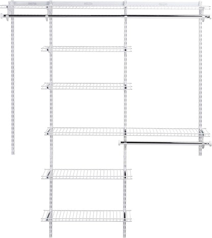 Rubbermaid Configurations Deluxe Custom Closet Kit 3-6 Ft. Adjustable Metal by Rubbermaid