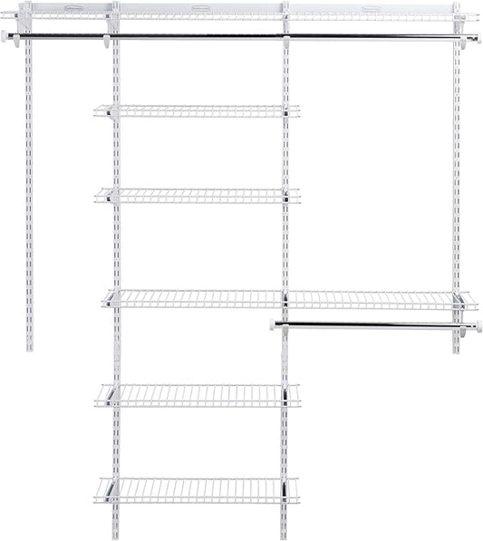 Rubbermaid Configurations Deluxe Custom Closet Kit 3-6 Ft. Adjustable Metal by Rubbermaid