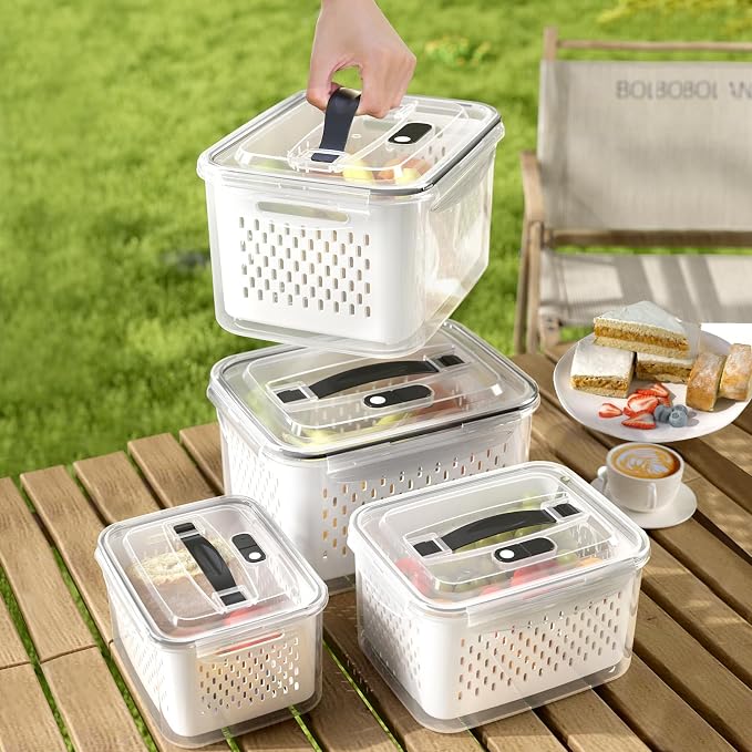 4 Pack Large Fruit Storage Containers - Image 2