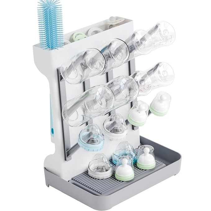 SuoXing Vertical Baby Bottle Drying Rack, Space Saving Countertop Baby Drying by SuoxingStorage