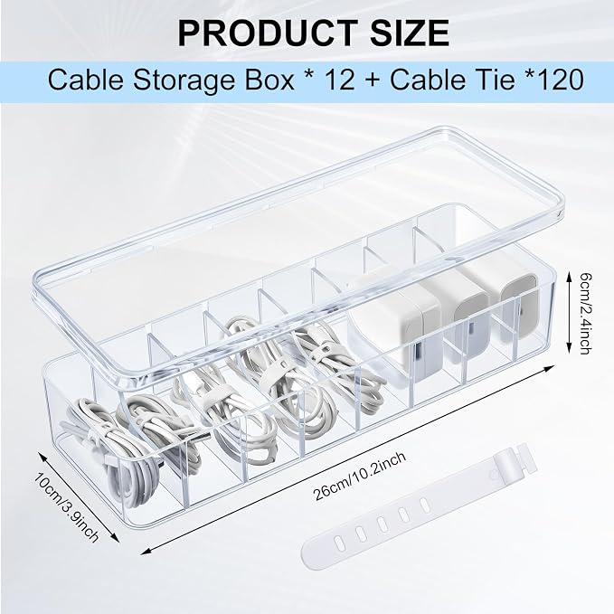 Tatuo 12 Pcs Cable Organizer Box - Image 2