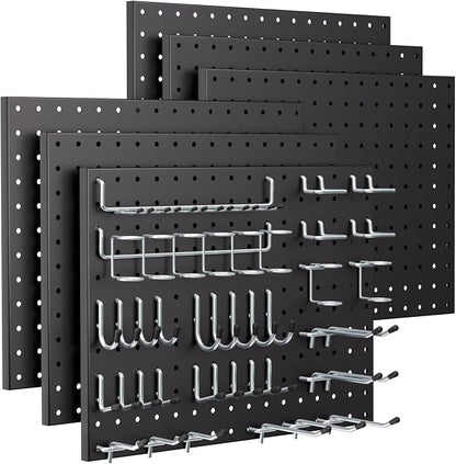 INCLY 90PCS Pegboard Wall Organizer, 6 Pack Metal Peg Board Panels by INCLY