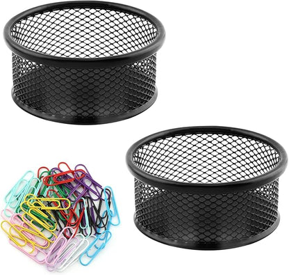 Paper Clip Holder With 50PCS Colored paper clips, 2/4PCS Stackable PaperClip - Image 9