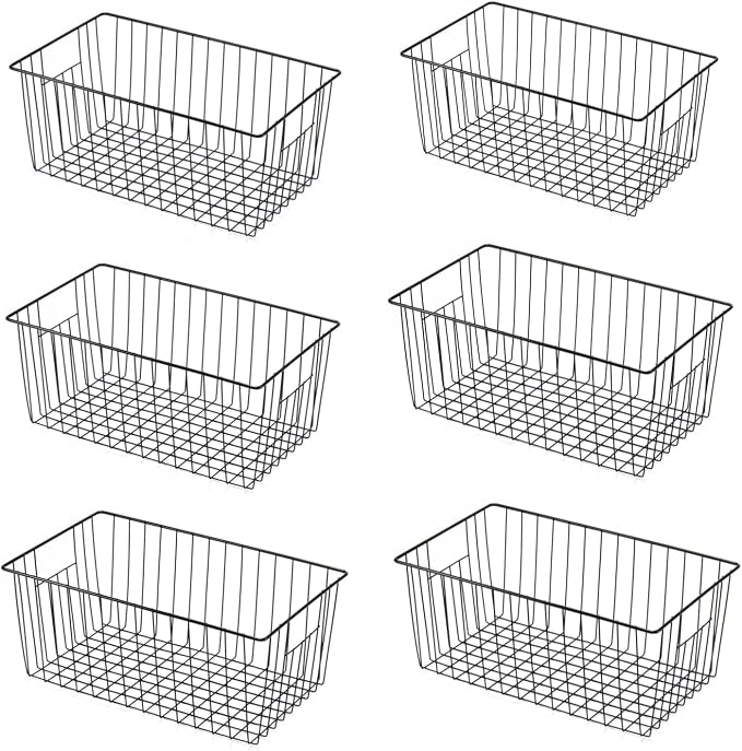 Upright Freezer Organizer Bins， Freezer Baskets by lonpute