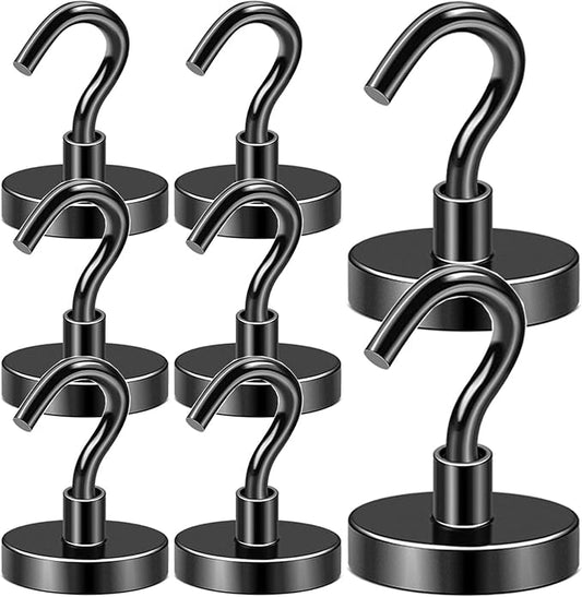 DIYMAG Black Magnetic Hooks, 170 LB Heavy Duty Strong Magnets by DIYMAG