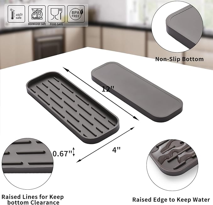 Silicone Kitchen Sink Organizer Tray - Image 2