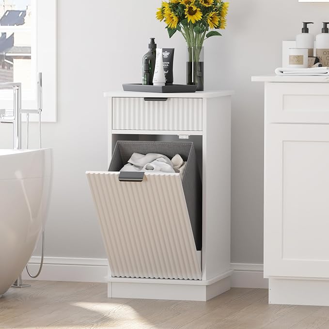 White Tilt Out Laundry Hamper Cabinet Hidden Laundry Hamper Cabinet by Mepplzian
