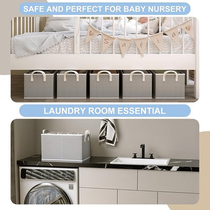 Closet Storage Bins, Fabric Closet Organizers and Storage Basket - Image 4