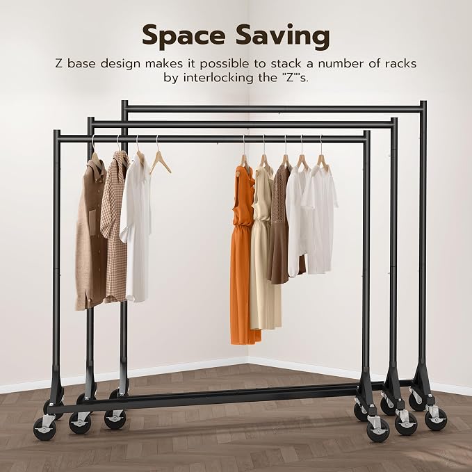 HOKEEPER Commercial Z Base Garment Rack Hold 500LBS Heavy Duty Clothing Rack - Image 3