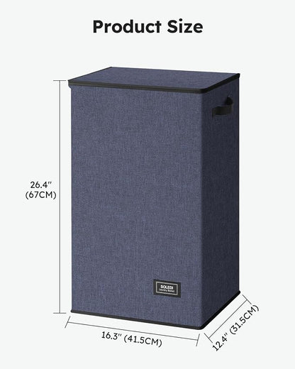 SOLEDI Laundry Hamper with Lid 90L Large & Tall Collapsible Laundry Basket - Image 9
