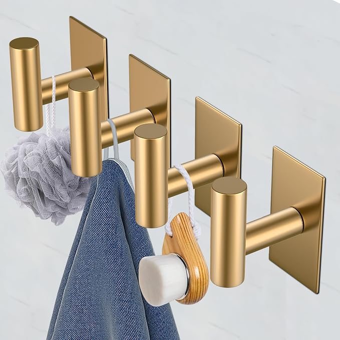 VAEHOLD Wall Towel Hooks, Heavy Duty Sticky Holder Waterproof Towel Hooks - Image 4