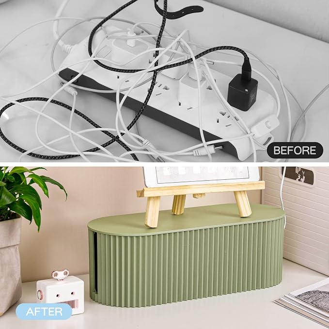 FABROK 2 Pack Cable Management Box, Cord Organizer Box - Image 5