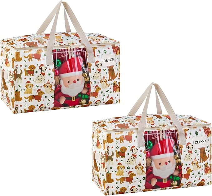 VENO 2 Pack Moving Bags, Large Christmas Storage Bins by Veno