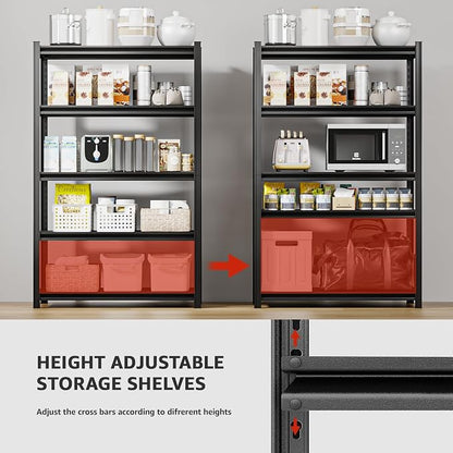 55.12" W Father&I 5-Shelf Industrial Adjustable Heavy-Dudy Tall Metal Garage - Image 5