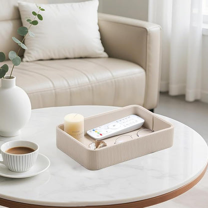 PU Leather Valet Tray Organizer, Modern Nightstand Organizer Bedside Desktop - Image 5