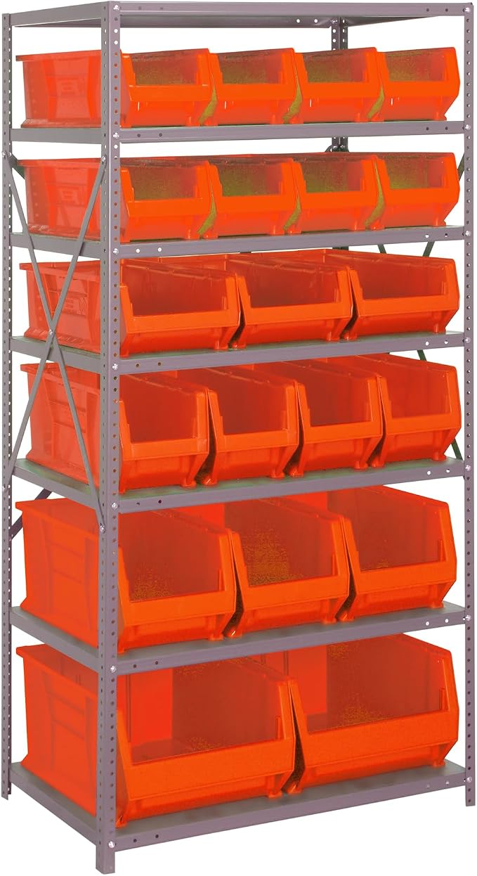 Quantum 2475-20-MIXRD Heavy Duty Modular Industrial Shelving Storage Rack Unit by QuantumStorageSystems