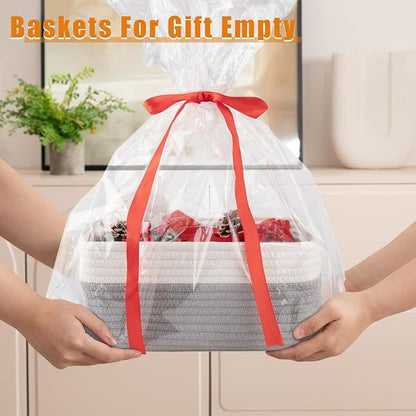 OIAHOMY 4 Pack Storage Baskets for Organizing, Small Bins for Shelves, Cute - Image 5