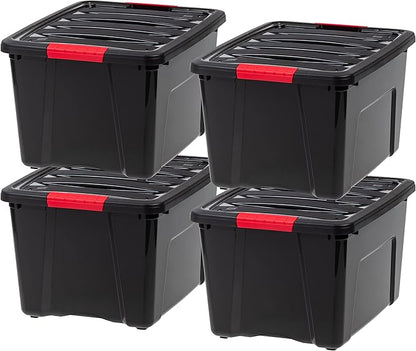 IRIS USA 40 Qt Stackable Plastic Storage Bins by IRISUSA
