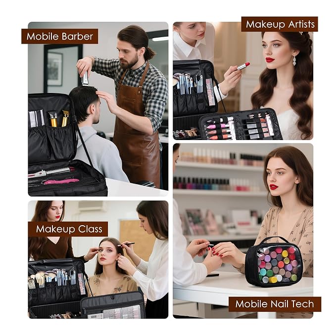 Adazzo Extra Large Makeup Case 8.5” Deep Professional Cosmetic Organizer Box - Image 6
