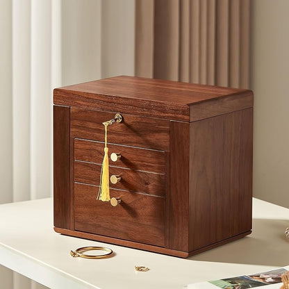 Black Walnut Wooden Jewelry Box, Wood Jewelry Organizer - Image 2