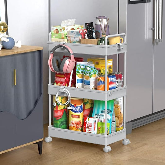 SOLEJAZZ 3 Tier Rolling Storage Cart by SOLEJAZZ
