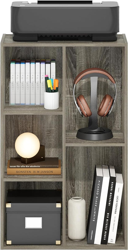 Furinno LUDER Book Shelf, 5-Cube Bookshelf, Reversible Bookcase, 9.4 x 19.5 x - Image 5