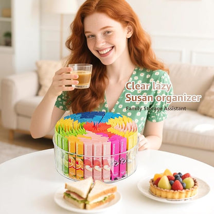 Rotating Drink Mix Organizer, Water Packet, Water Flavor Packet, Divided Drink - Image 5