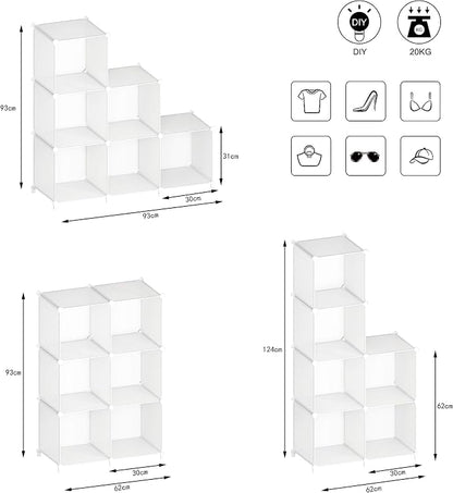 Stackable Closet Organizers and Storage 6 Cube Storage Organizer Closet - Image 9
