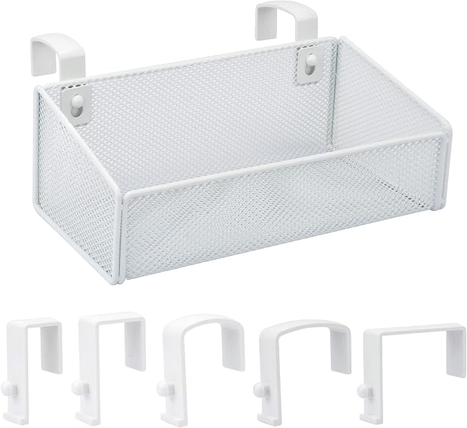 Bedside Caddy Hanging Storage Basket Beside Shelf Metal Organizer by MATIMASU