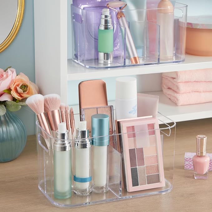 STORi Bliss 5-Compartment Plastic Cosmetics Storage Organizer | Clear | - Image 6