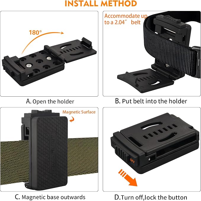MUTUACTOR 1 PCS Magnetic Tool Belt Clip, Anti-Slip Heavy-Duty Magnetic Mount - Image 9