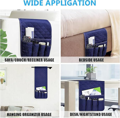 Sofa Armrest Organizer Non-Slip Arm Chair Bedside Caddy Storage Organizer - Image 5