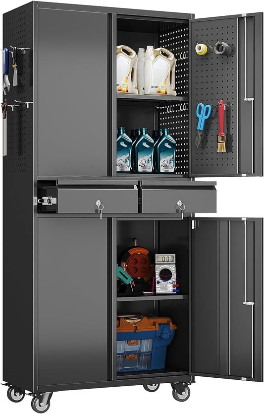SUXXAN 71" Metal Garage Storage Cabinet by SUXXANFurniture