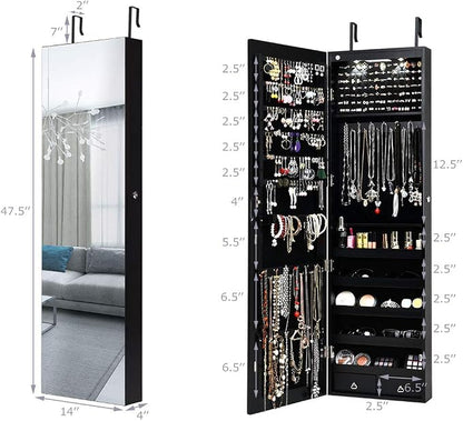 Giantex Wall Door Mounted Jewelry Armoire Cabinet - Image 7
